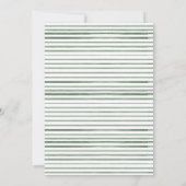 ベビーガールBoho緑素朴の赤ちゃんシャワー 招待状 (裏面)