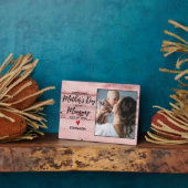 ベビーガールMummy 1st Mothers Day 素朴 Wood フォトプラーク (側面)