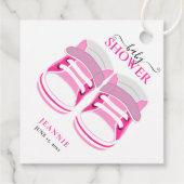 ベビーガールPINK BOOTIESベビーシャワー フェイバータグ (裏面)