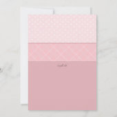 ベビーガールScallopedフレーム写真の誕生のお知らせ 案内状 (裏面)