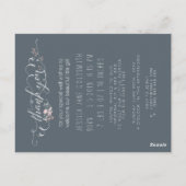 ベビーガールSip & See Thank You Birth Announcement ポストカード (裏面)