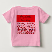 ベビーガールTシャツ私の小さなラブバグピンク ベビーTシャツ (裏面)