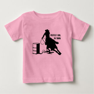 ベビーガールTU女性のカーボーイバレルレーサー ベビーTシャツ