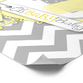 ベビーガールTutuシェブロンプリントベビーシャワーバナー ポスター (角)