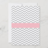 ベビーガールTutuバレエベビーシャワー招待状ピンク 招待状 (裏面)