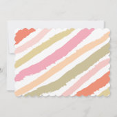 ベビーガールXOXOピンクタイポグラフィモダンフォト誕生 案内状 (裏面)