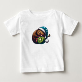 ベビーキウイの鳥の眠り ベビーTシャツ