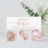 ベビーキスバレンタイン3写真誕生ベビー 案内状 (スタンド正面)