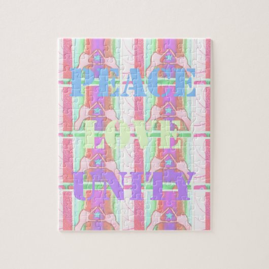 ベビーキッズピースラブユニティハクナマタタデザイン.p ジグソーパズル (縦)