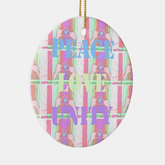 ベビーキッズピースラブユニティハクナマタタデザイン.p セラミックオーナメント (右)