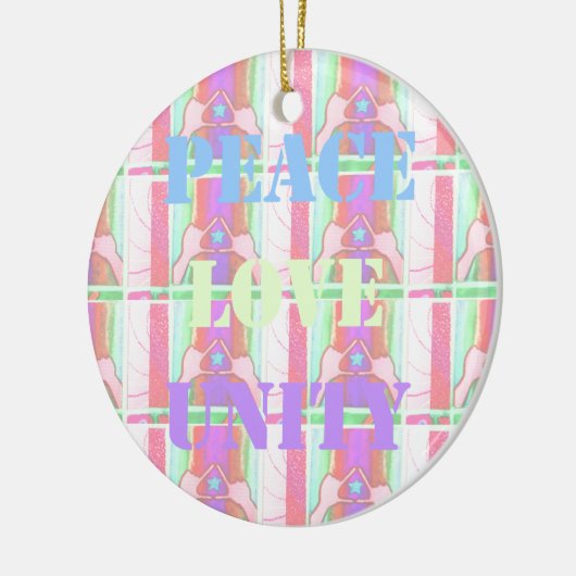 ベビーキッズピースラブユニティハクナマタタデザイン.p セラミックオーナメント (左)