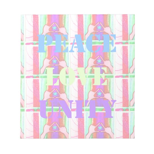 ベビーキッズピースラブユニティハクナマタタデザイン.p ノートパッド (正面)