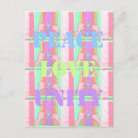 ベビーキッズピースラブユニティハクナマタタデザイン.p ポストカード (正面)