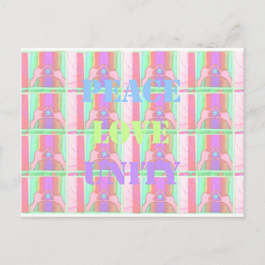 ベビーキッズピースラブユニティハクナマタタデザイン.p ポストカード (正面)