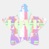 ベビーキッズピースラブユニティハクナマタタデザイン.p 星シール (正面)