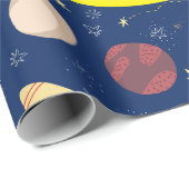 ベビーキッズフジット宇宙Any Age Birthday Party ラッピングペーパー (ロールコーナー)
