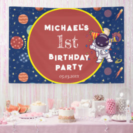 ベビーキッズフジット宇宙Any Age Birthday Party 横断幕