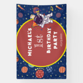 ベビーキッズフジット宇宙Any Age Birthday Party 横断幕 (縦)