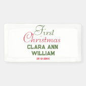 ベビーキッズ初めてのクリスマスホリデイ追加ネーム文字YE 横断幕 (横)