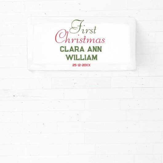 ベビーキッズ初めてのクリスマスホリデイ追加ネーム文字YE 横断幕 (インサイチュ)