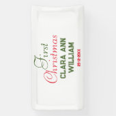 ベビーキッズ初めてのクリスマスホリデイ追加ネーム文字YE 横断幕 (縦)