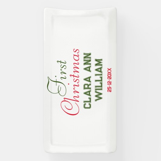 ベビーキッズ初めてのクリスマスホリデイ追加ネーム文字YE 横断幕 (縦)