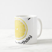 ベビーキッズ1stバースデーレモンスライス名前を追加する日付m コーヒーマグカップ (正面右)