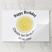 ベビーキッズ1stバースデーレモンスライス名前を追加する日付m ペーパーパッド (折り畳み)