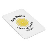 ベビーキッズ1stバースデーレモンスライス名前を追加する日付m マグネット (右側)