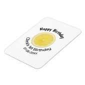 ベビーキッズ1stバースデーレモンスライス名前を追加する日付m マグネット (左側)