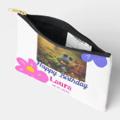 ベビーキッズ1st誕生日の追加name date追加フォト アクセサリーポーチ (見開き)