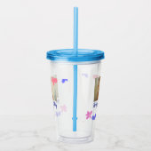 ベビーキッズ1st誕生日の追加name date追加フォト アクリルタンブラー (右)