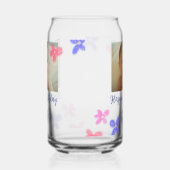 ベビーキッズ1st誕生日の追加name date追加フォト ガラス缶 (左)