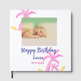 ベビーキッズ1st誕生日の追加name date追加フォト ゲストブック