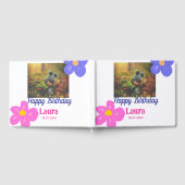 ベビーキッズ1st誕生日の追加name date追加フォト ゲストブック (全面)