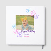 ベビーキッズ1st誕生日の追加name date追加フォト ゲストブック (裏面)