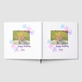 ベビーキッズ1st誕生日の追加name date追加フォト ゲストブック (全面)