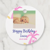 ベビーキッズ1st誕生日の追加name date追加フォト フェイバータグ (裏面)