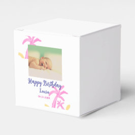 ベビーキッズ1st誕生日の追加name date追加フォト フェイバーボックス