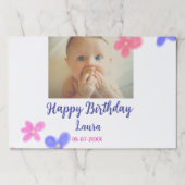 ベビーキッズ1st誕生日の追加name date追加フォト ペーパーパッド (正面)