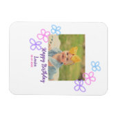 ベビーキッズ1st誕生日の追加name date追加フォト マグネット (横)