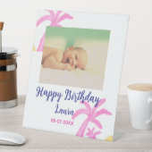 ベビーキッズ1st誕生日の追加name date追加フォト 台座サイン (インサイチュ)