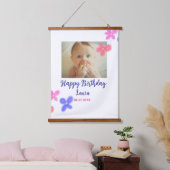 ベビーキッズ1st誕生日の追加name date追加フォト 吊り下げ型タペストリー (寝室)