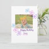 ベビーキッズ1st誕生日の追加name date追加フォト 招待状 (スタンド正面)