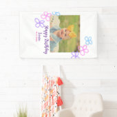 ベビーキッズ1st誕生日の追加name date追加フォト 横断幕 (インサイチュ)