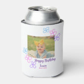 ベビーキッズ1st誕生日の追加name date追加フォト 缶クーラー (缶正面)