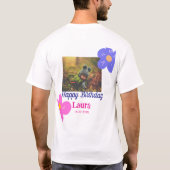 ベビーキッズ1st誕生日の追加name date追加フォト tシャツ (裏面)