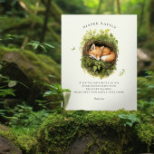 ベビーキツネおむつラッフルサイン赤ちゃんシャワー 台座サイン