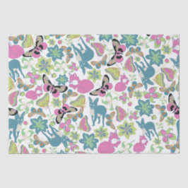 ベビーキツネと花抱き枕 薄葉紙