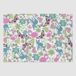 ベビーキツネと花抱き枕 薄葉紙